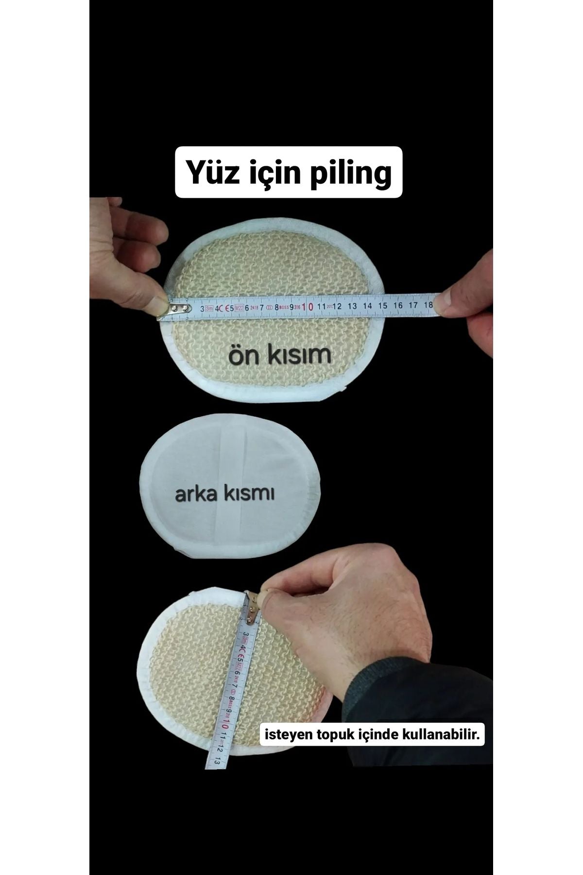 Organik Yüz Pedi Doğal Peeling Kabak Lifi Yüz Temizleme Pedi Banyo Hamam Kesesi Sisal Ped