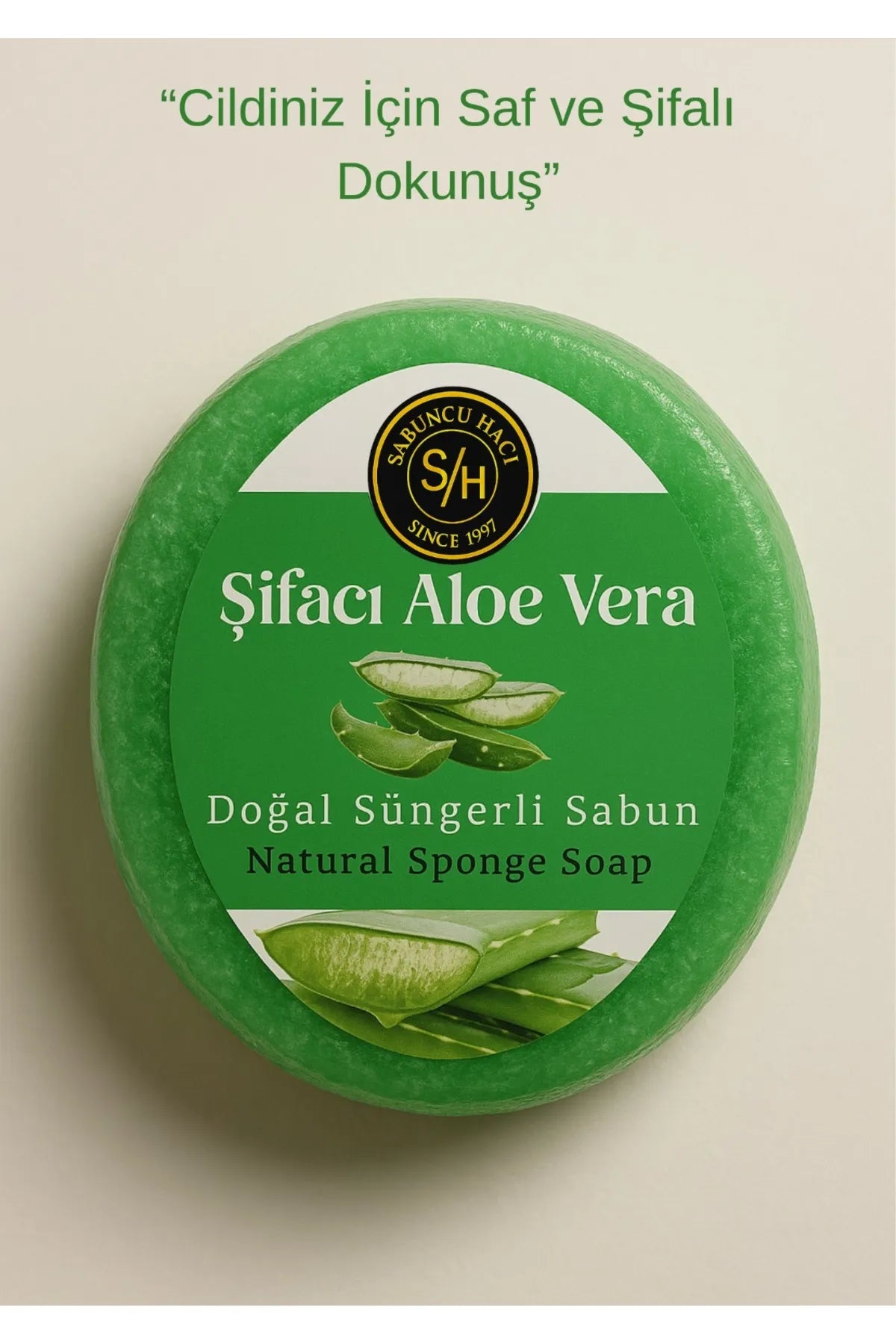 Aloeveralı Doğal Süngerli Sabun – 130-140 g