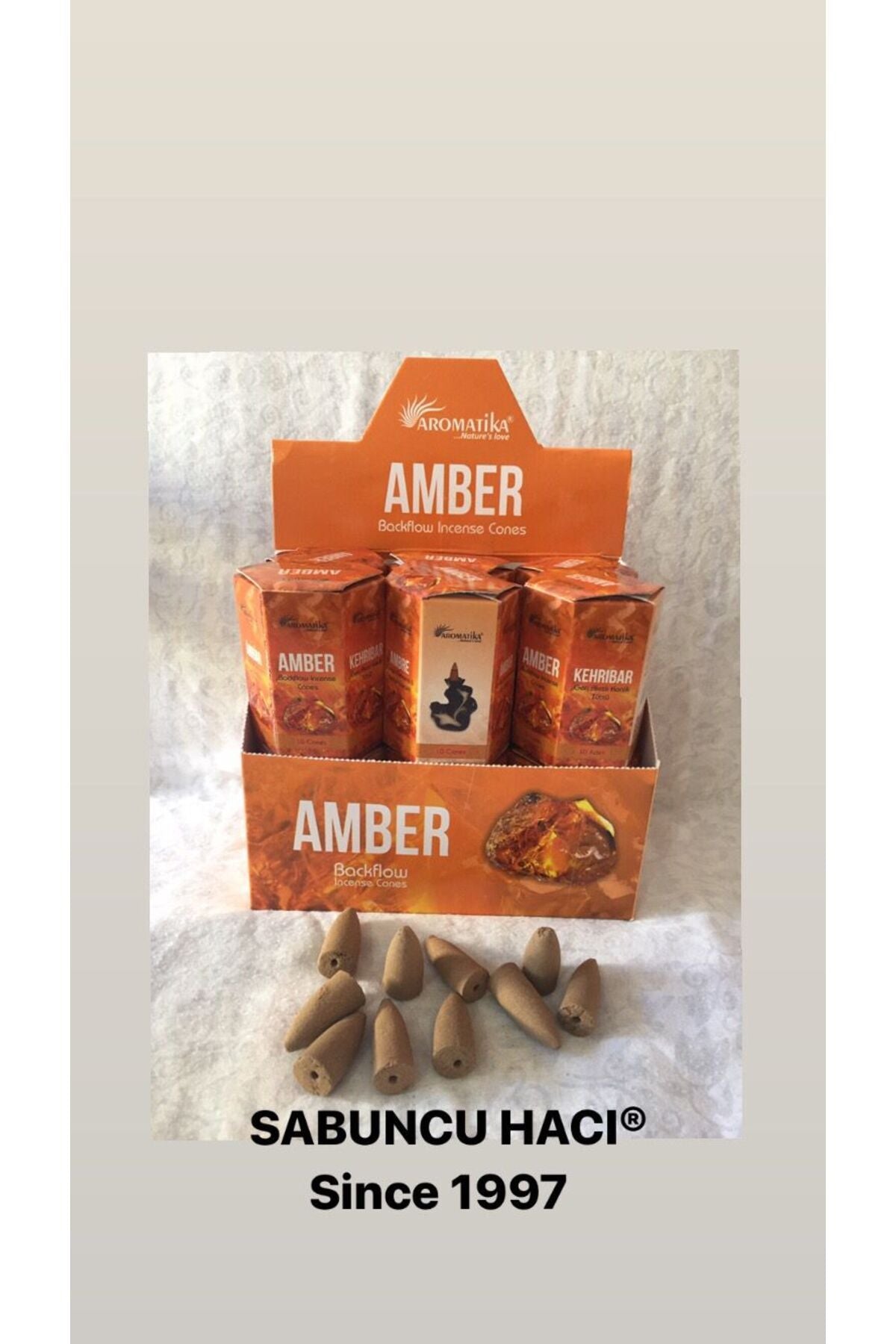 ®? Amber/ 10 Adet Geri Akışlı Tütsü Backflow Cones 10 PCS Geri Akış Tütsü