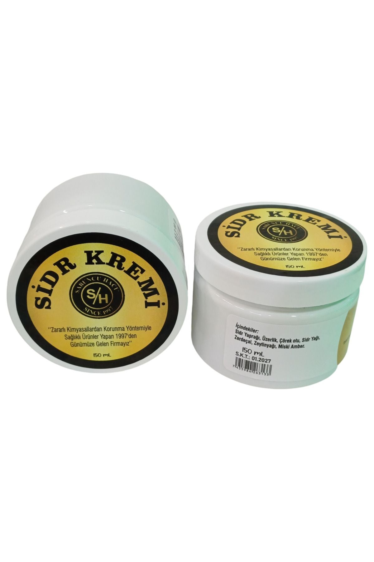 Es-Sidre Original Sidr Creme - Sidr-Blattmischung, Moschus-Amber (150 ml)