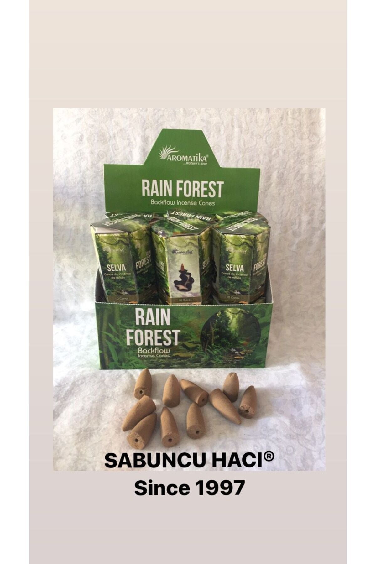 Rain Forest 10 Adet Geri Akışlı Tütsü Backflow Cones 10 PCS Geri Akış Tütsü