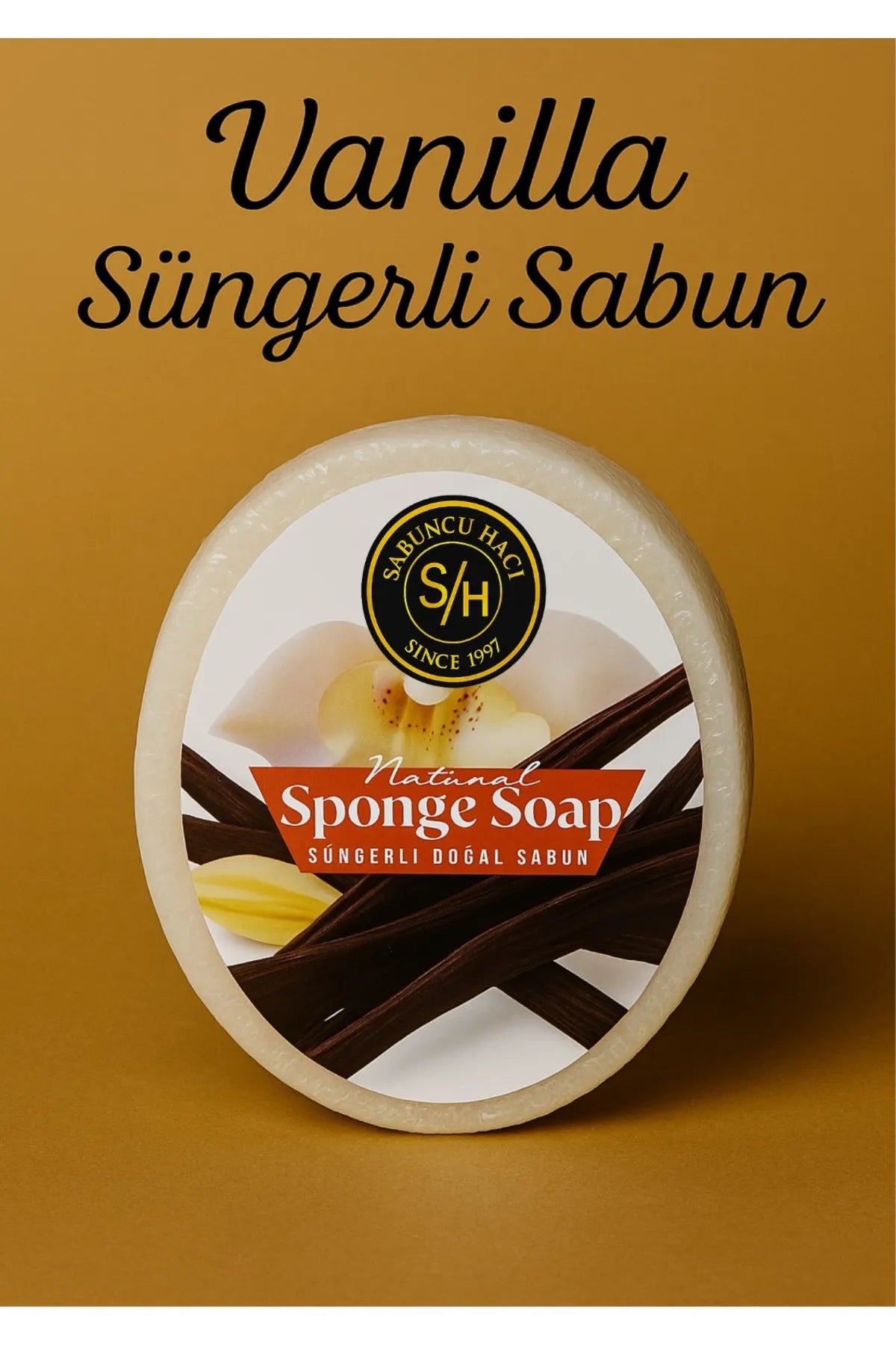 Sabuncu Hacı Vanilla Özlü Doğal Süngerli Sabun – 130-140 g