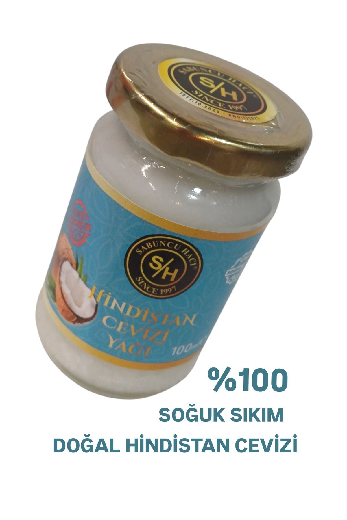 Natürliches kaltgepresstes Kokosöl 100 ml