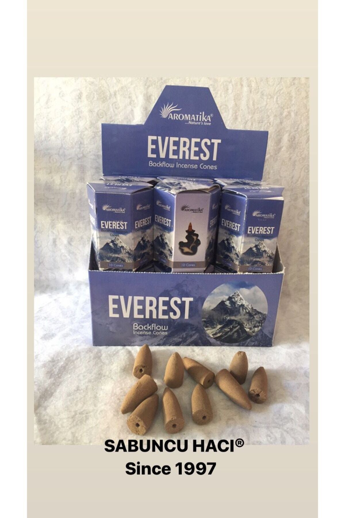 SABUNCU HACI ®? Everest / 10 Adet Geri Akışlı Tütsü Backflow Cones 10 PCS Geri Akış Tütsü