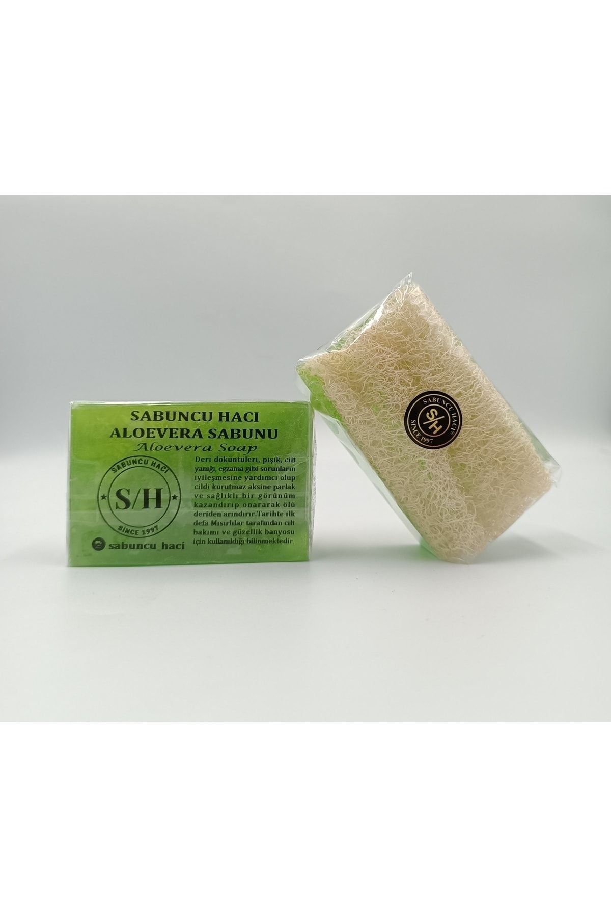 "SABUNCU HACI ® Doğal Kabak Lifli Aloevera Sabunu - 120 gr"
