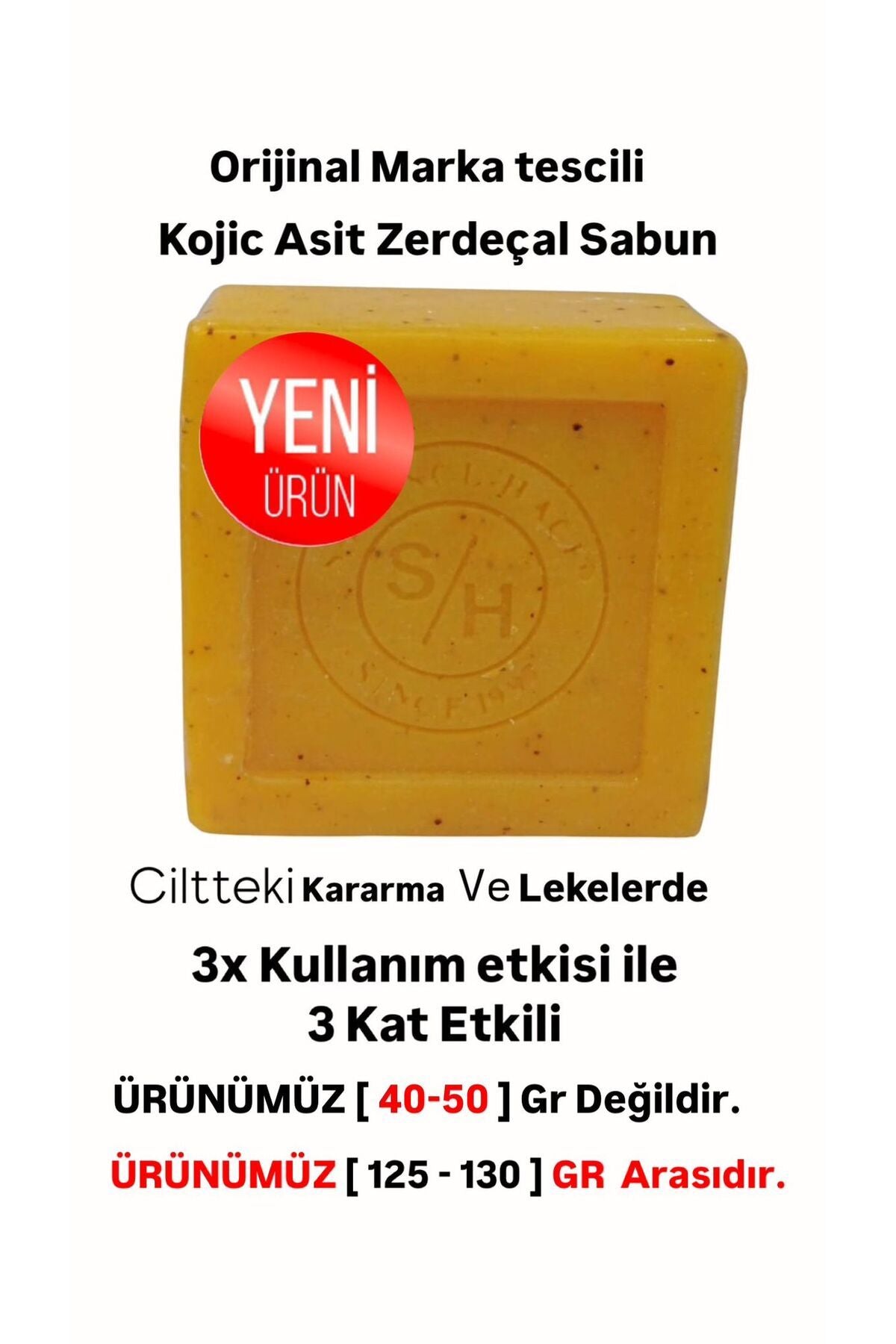 Kojiso Anti-Flecken-Seife mit Kojisäure und Kurkuma (125–130 g)