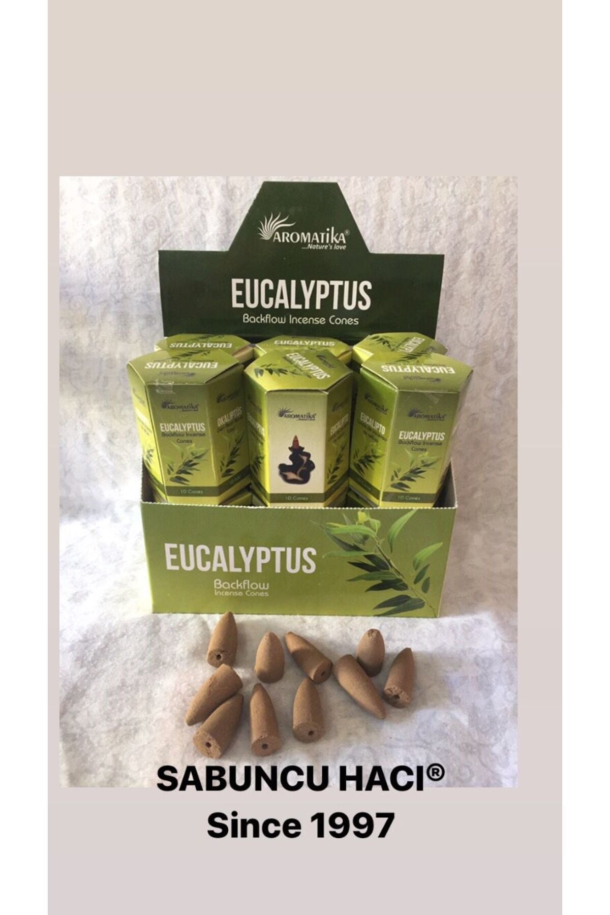 Okaliptus/ 10 Adet Geri Akışlı Tütsü Backflow Cones 10 PCS Geri Akış Tütsü