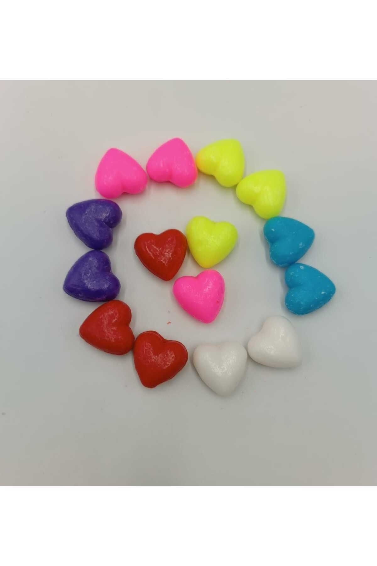 Mini Kalp Dekoratif Kokulu Sabun Karşık Renkli Kalpli Sabun ( 7 Adet)