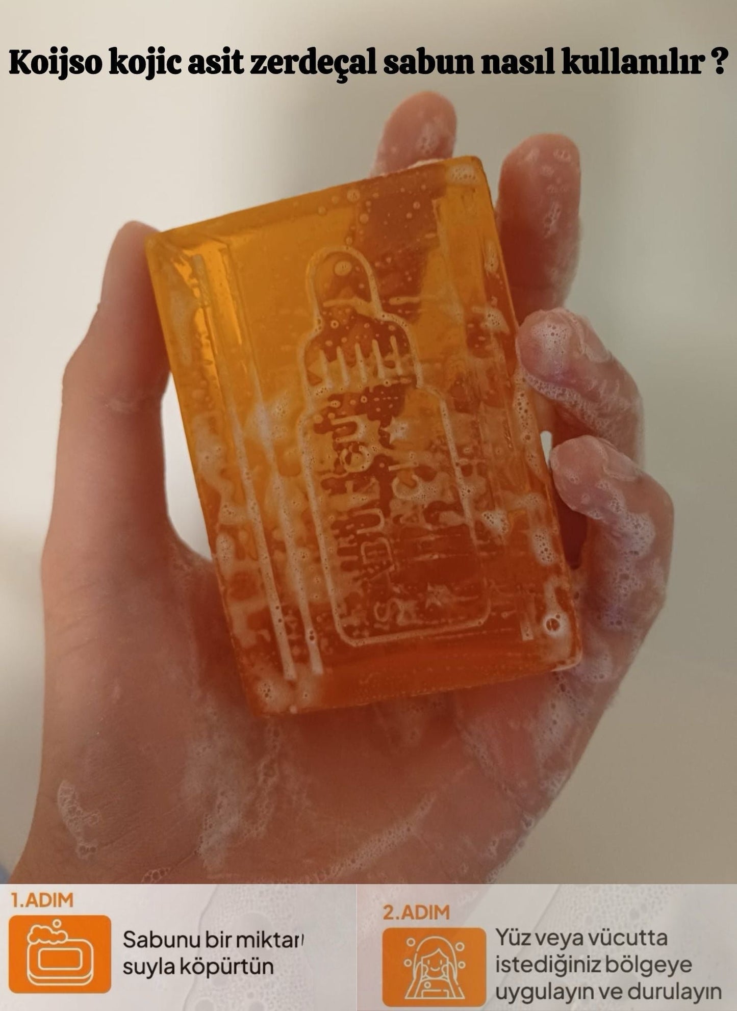 Kojiso Kojic asit sabunu, zerdeçal ve Kojic asit etkisi leke karşıtı Kojic asit sabunu
