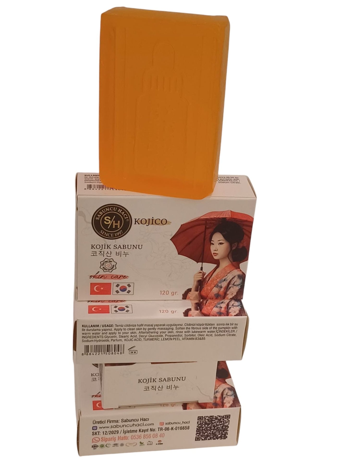 Kojiso Kojic asit sabunu, zerdeçal ve Kojic asit etkisi leke karşıtı Kojic asit sabunu