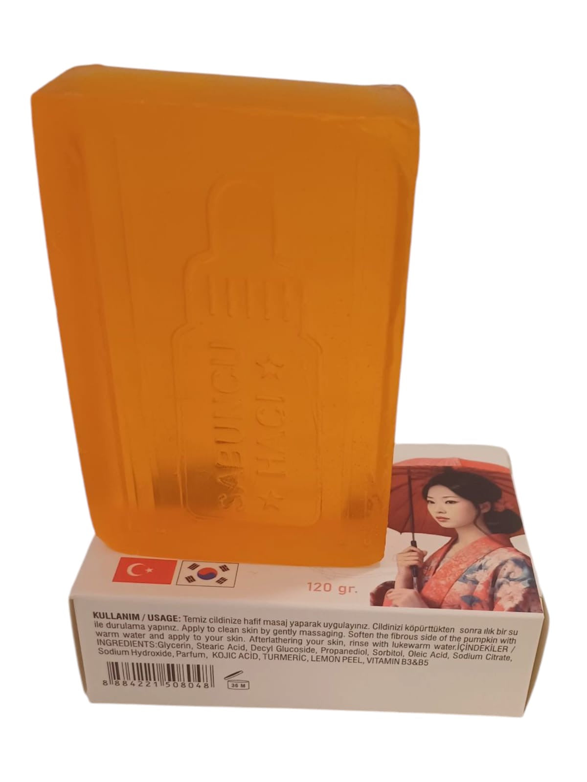 Kojiso Kojic asit sabunu, zerdeçal ve Kojic asit etkisi leke karşıtı Kojic asit sabunu
