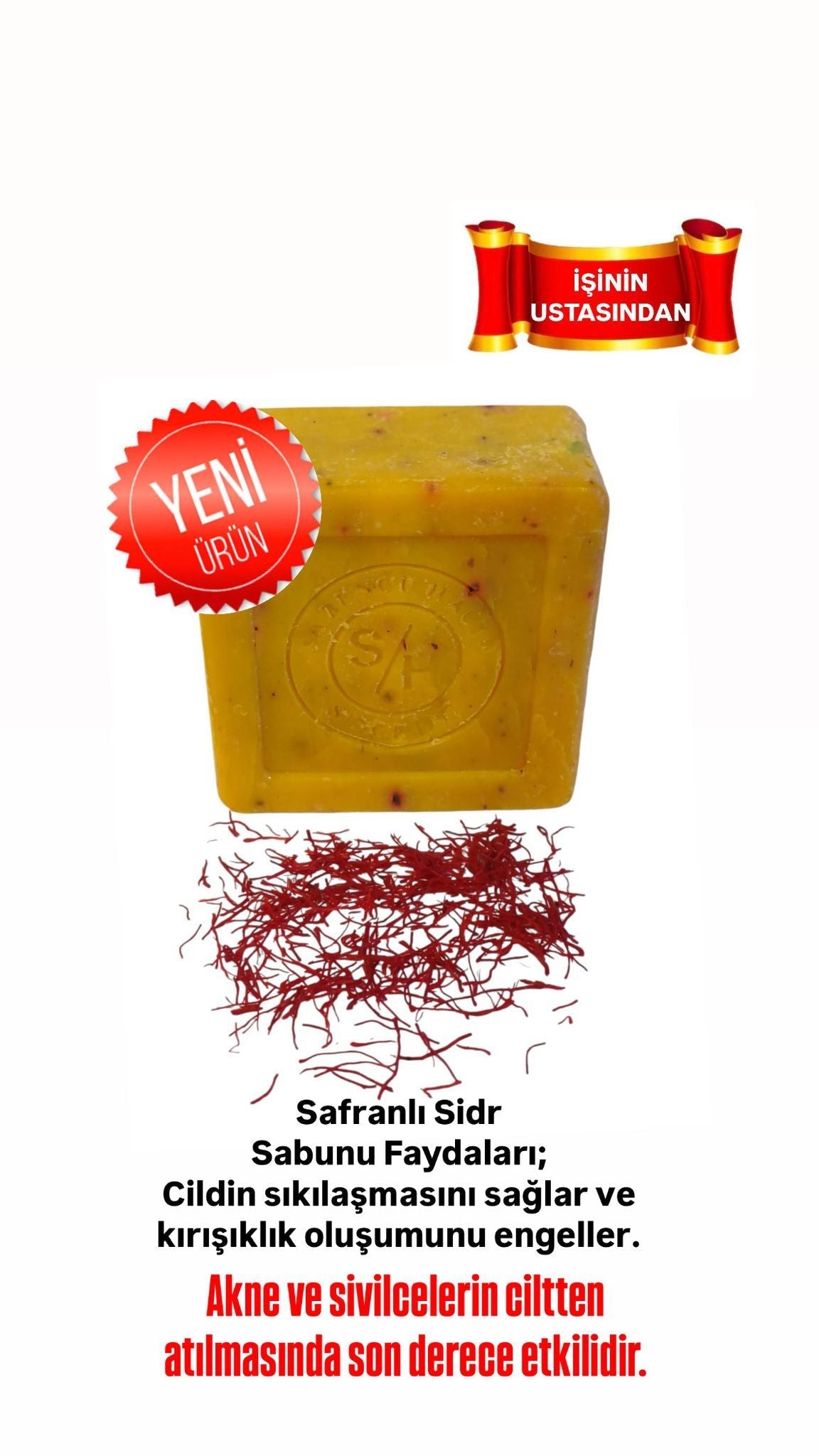 Es-Sidre Safranseife – Natürlich Kräuter & Reinigend (125–135 g)