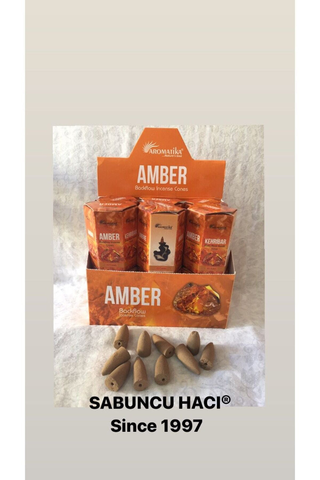 ®? Amber/ 10 Adet Geri Akışlı Tütsü Backflow Cones 10 PCS Geri Akış Tütsü