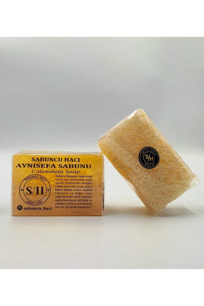 SABUNCU HACI ® Doğal Kabak Lifli Aynısefa Sabunu - %100 El Yapımı ve Doğal