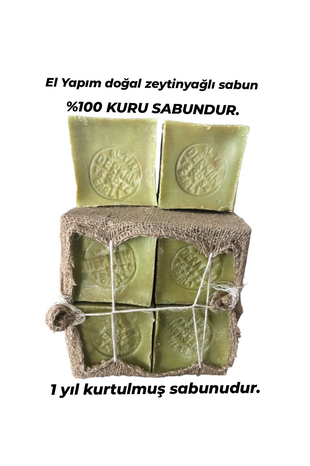El Yapım Zeytinyağlı Garlı Doğal Sabun ( Telis Torba Sabun ) 3-3,5 Kg Arası Gelir ( 16 Kalıp )