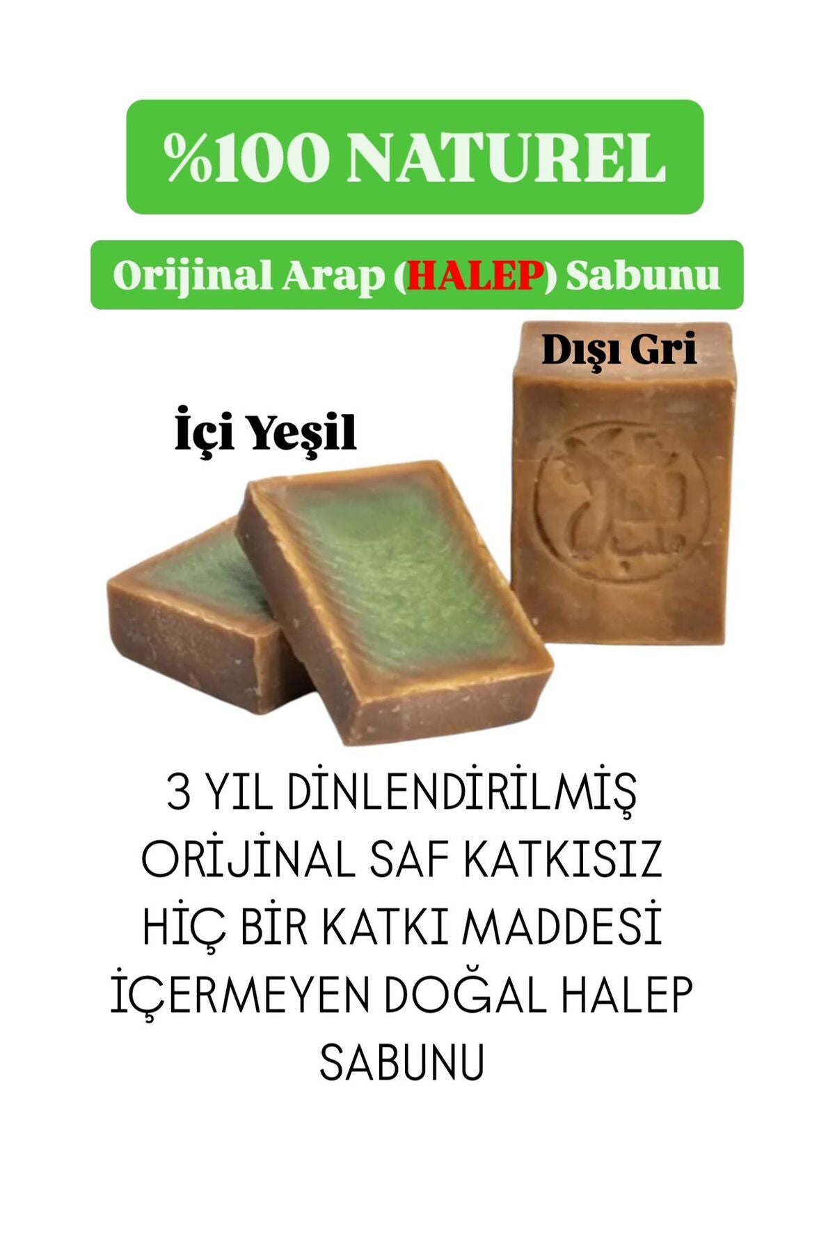 Antik Marsilya Defne Garlı Halep Sabunu  160 -190 gr