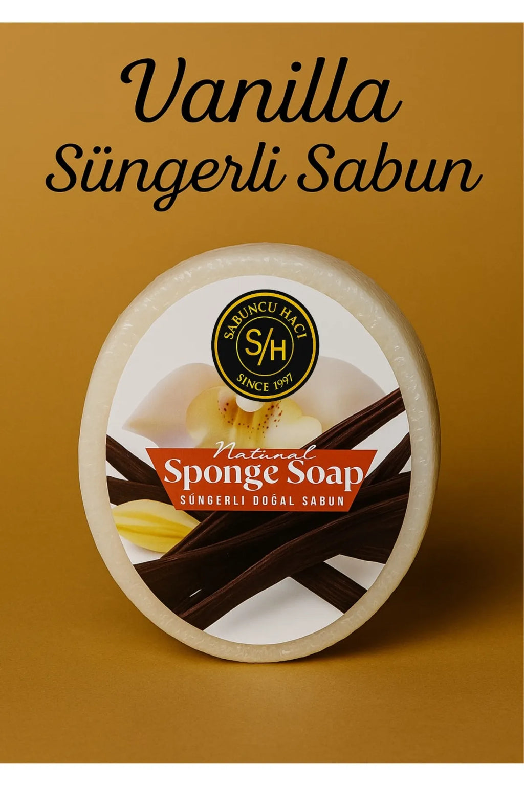 Sabuncu Hacı Vanilla Özlü Doğal Süngerli Sabun – 130-140 g