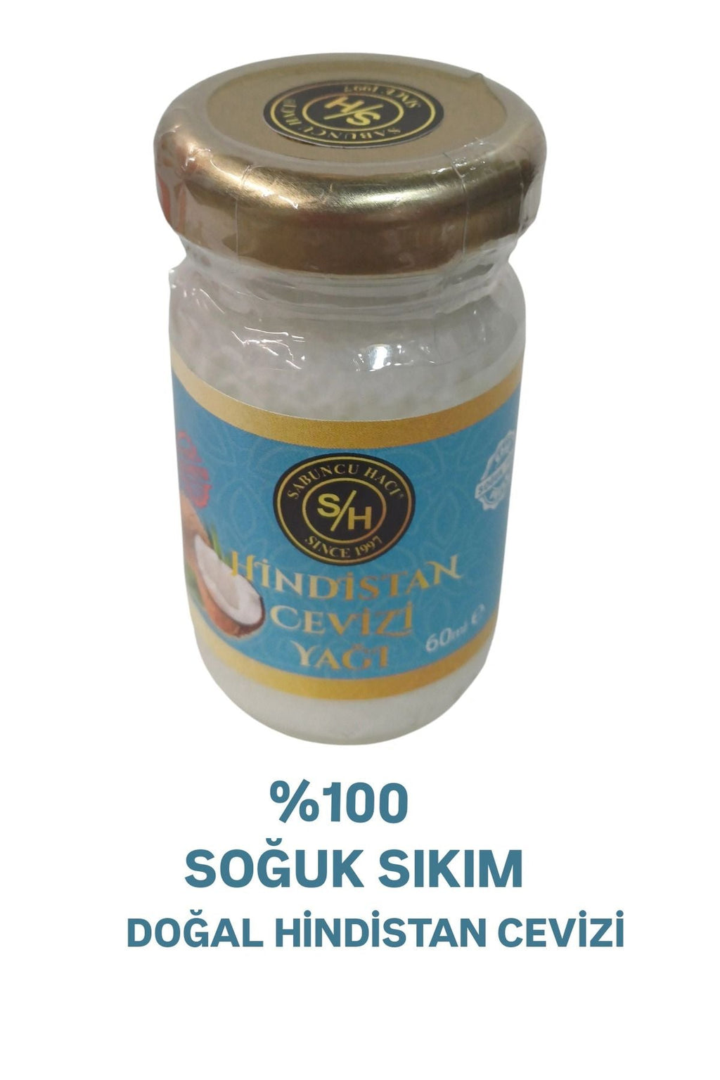 Hindistan cevizi yağı %100 Doğal soğuk sıkım 60 ml