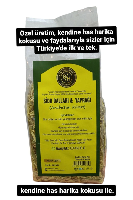 Es-Sidre Orijinal Sidr Doğal Bitkisel Sidr Dalları & Yaprağı - Manevi Terapi (100 gr)