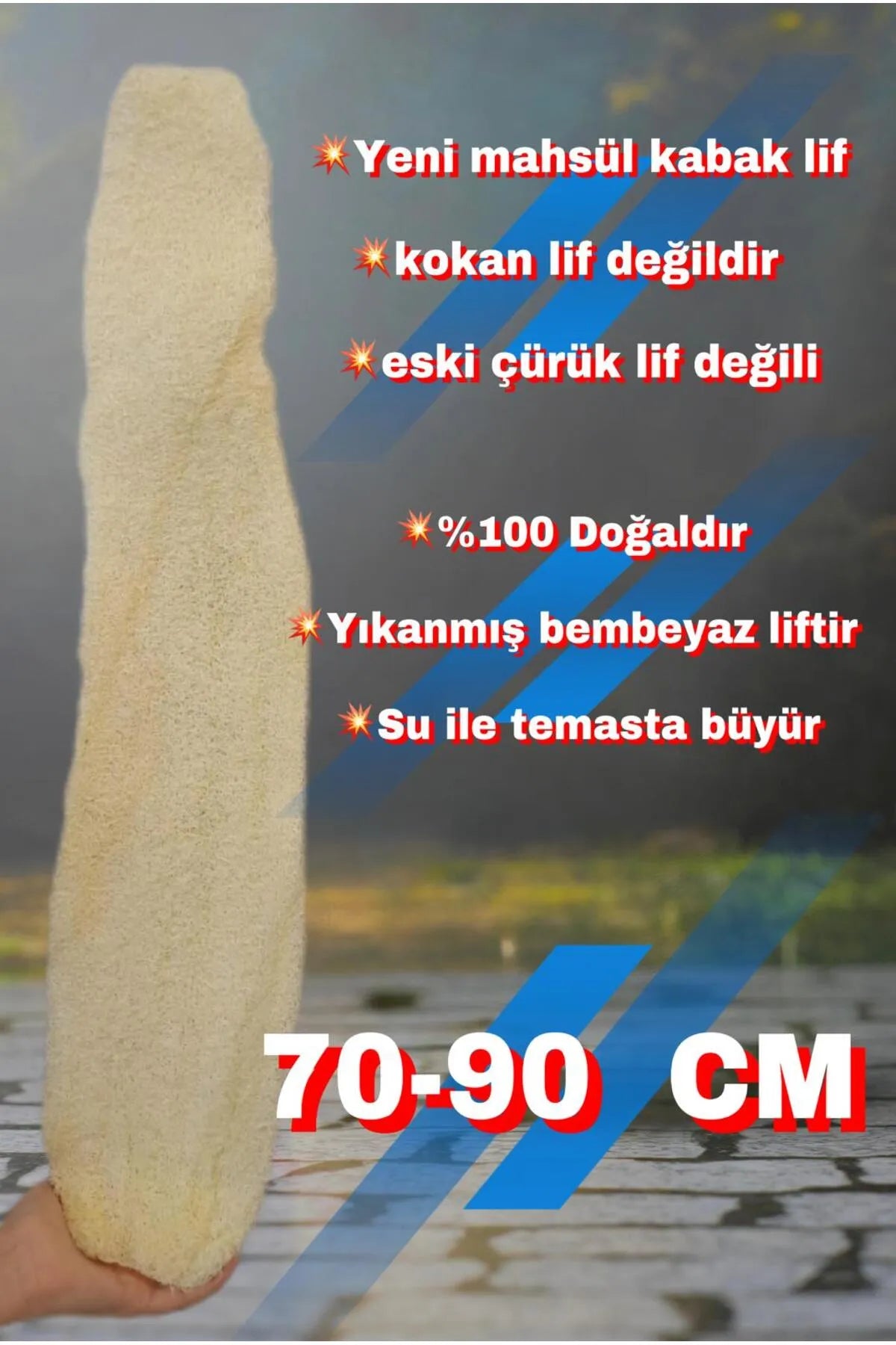 Kese Hamam Kesesi Kabak Lifi 70-90 Cm ham Kabak Lifi Işlenmemiş Kabak lifi