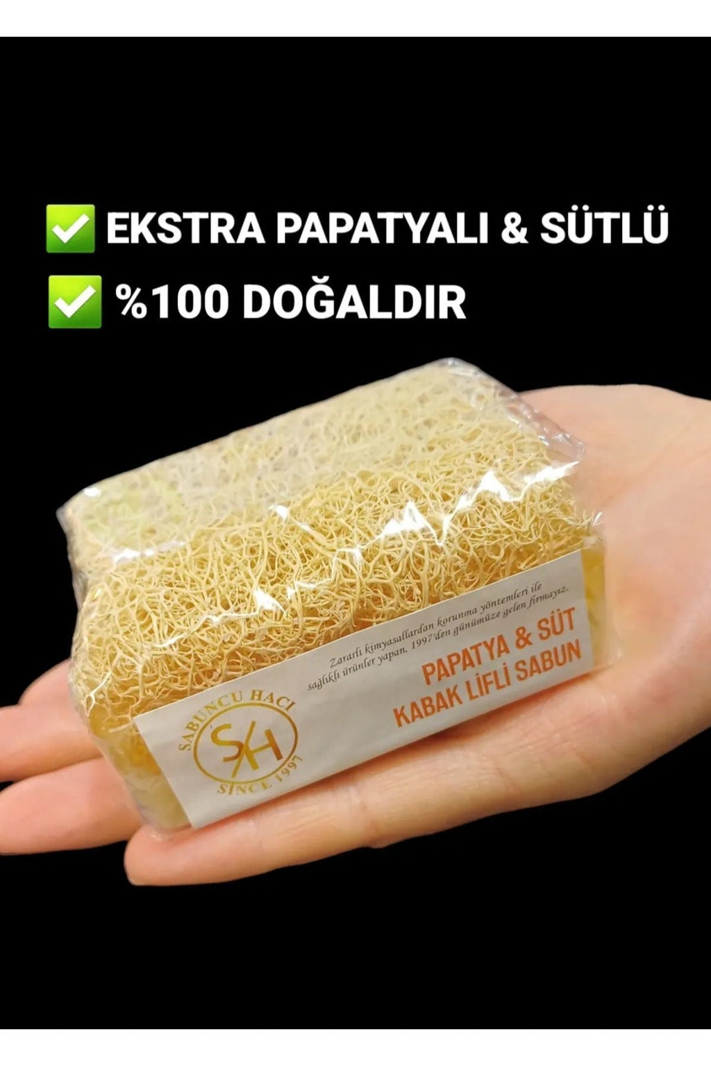 Doğal Kabak Lifli Ekstra Papatyalı &sütlü sabun ( 100-110 )gr