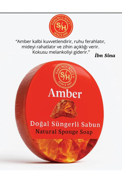 Amberli Doğal Süngerli Sabun – 130-140 g