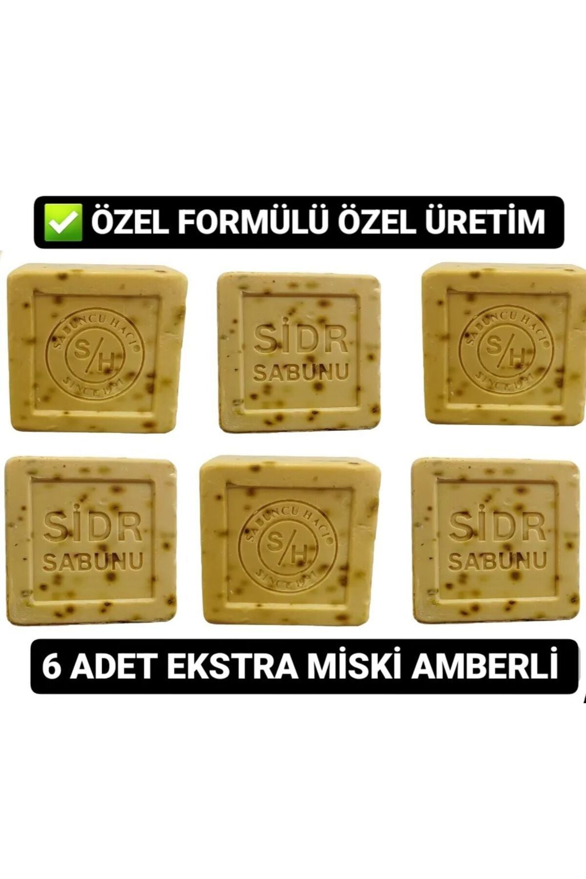 Es-sidre Orijinal Sidr Sidir Sabunu doğal Bitksel Manevi Terapi Miski Amberli 6 ( Adet )