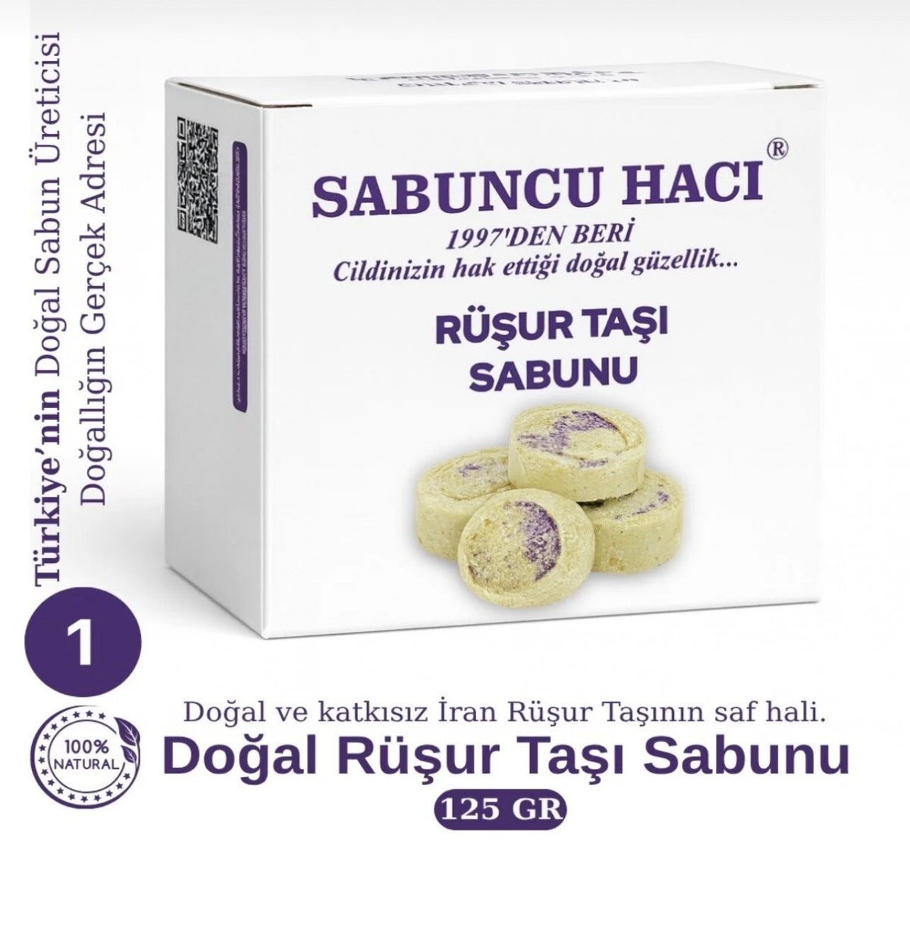 Iranische Rushur-Steinseife | Natürliches Peeling, aufhellende Wirkung