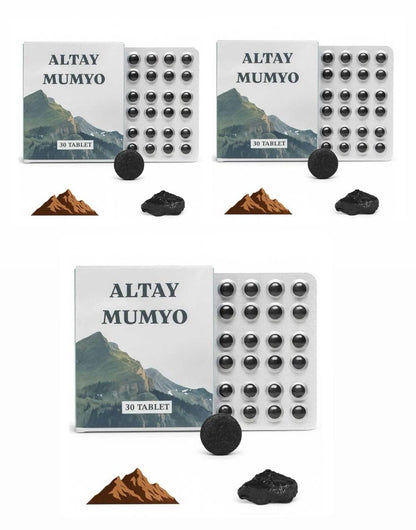 ALTAY MUMYO %100 SAF MUMYO İÇEREN TAKVİYE EDİCİ GIDA 30 LU TABLET 5 PAKET ALANA 2 PAKET HEDİYE