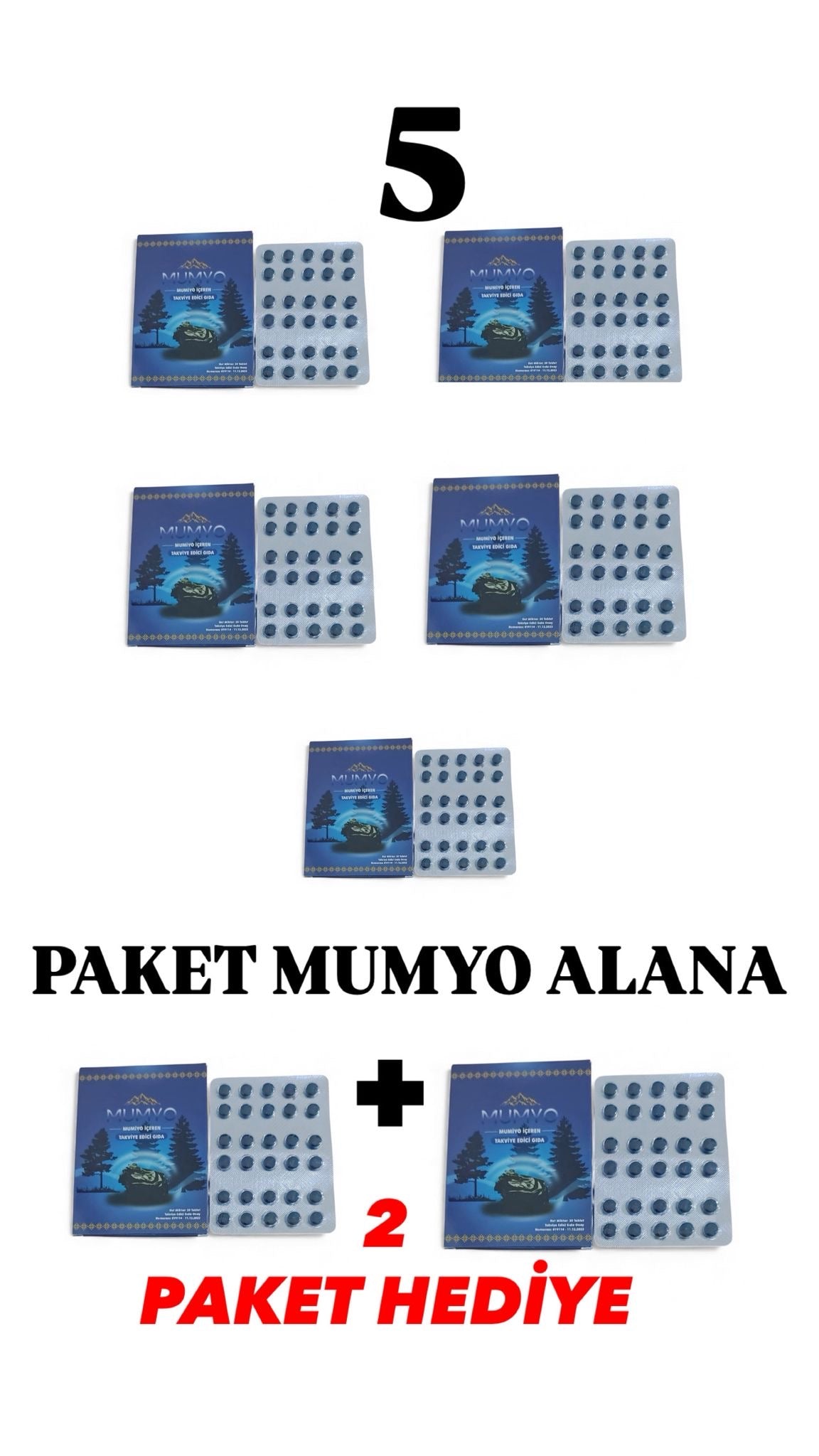 MUMYO SAF %100 MAZZA SHİLAJİT 5 PAKET ALIMDA 2 PAKET HEDİYE