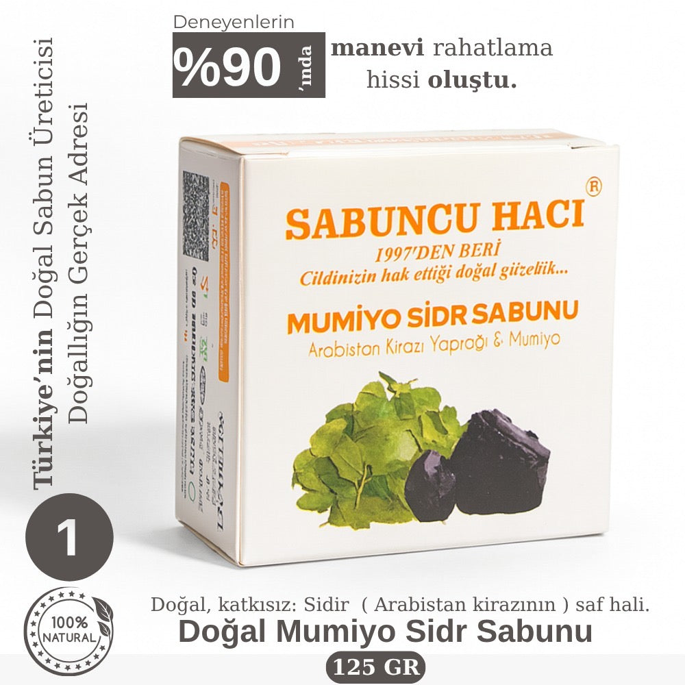 Mumyolu es-Sidre Sidr Sidr Sabunu doğal bitkisel  manevi terapi Miski Amberli Sidr 120 130 gr (1Adet)￼￼
