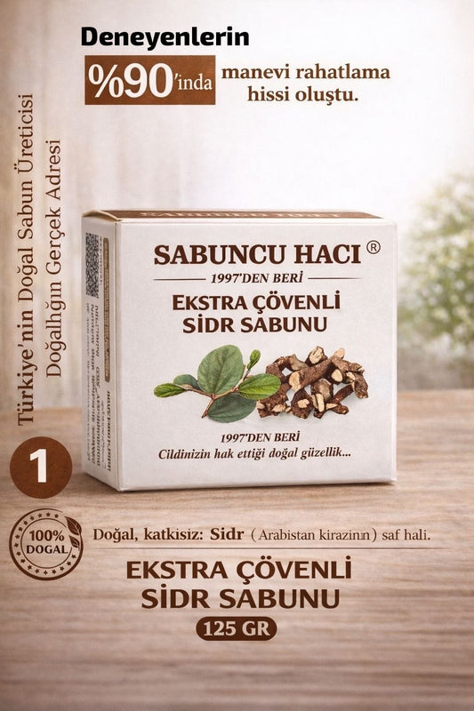 Ekstra çövenli Sidr sabunu Doğal katkısız Sidr Arabistan kirazının Saf hali 125 gr