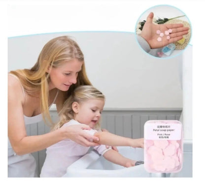 Özel seri 4 lü paket yaprak suda eriyen Mini Sihirli sabun öğrenci çocuk okul el sabun