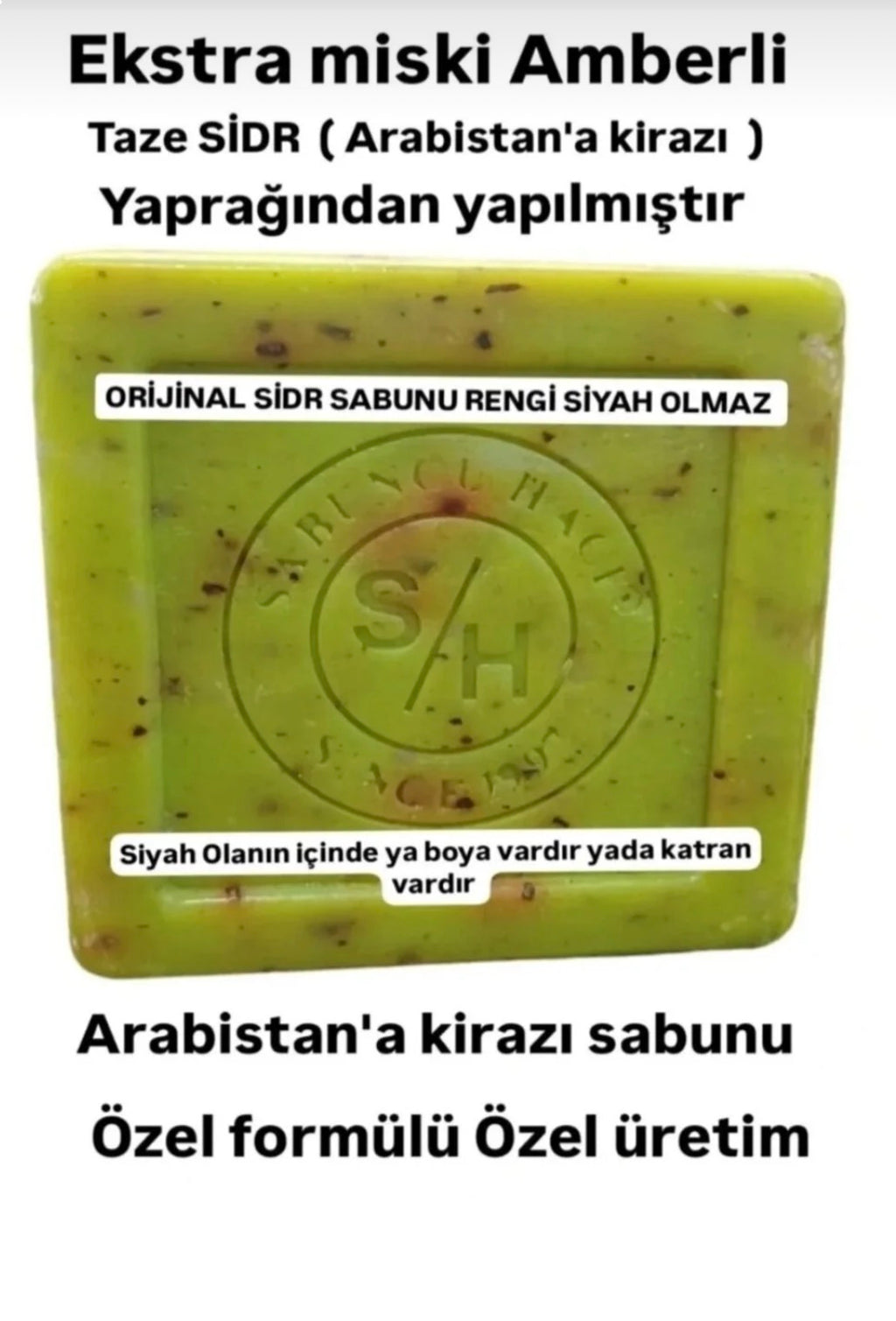 Es-sidre Original Sidr Sidir Seife, natürliche Kräuter, spirituelle Therapie, Moschus, Bernstein, 125–130 g (1 Stück)