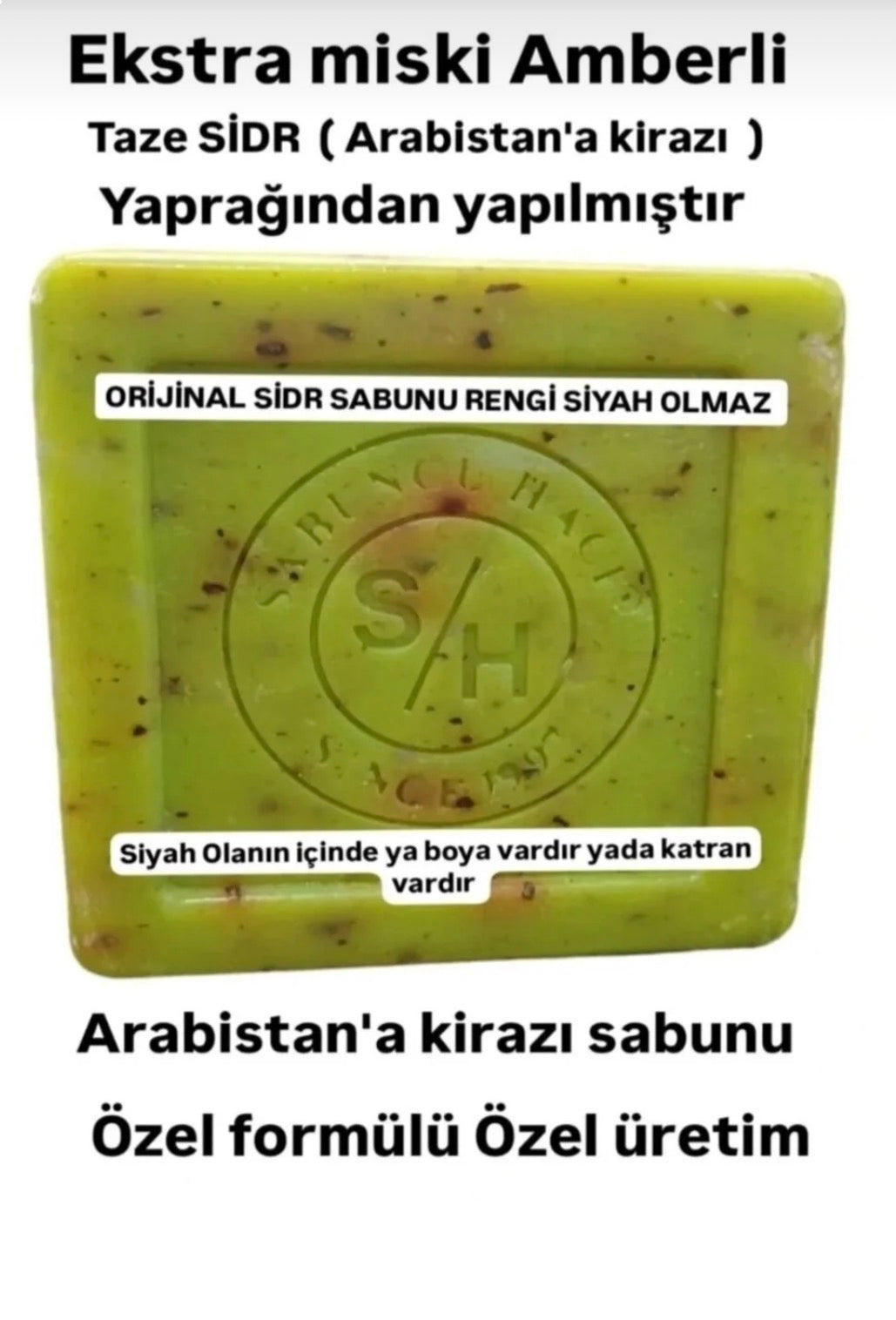 Es-sidre Orijinal Sidr Sidir Sabunu Doğal Bitksel Manevi Terapi Miski Amberli 125-130 gr ( 1 Adet )