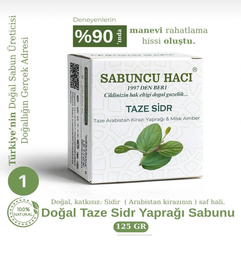 Es-sidre Original Sidr Sidir Seife, natürliche Kräuter, spirituelle Therapie, Moschus, Bernstein, 125–130 g (1 Stück)