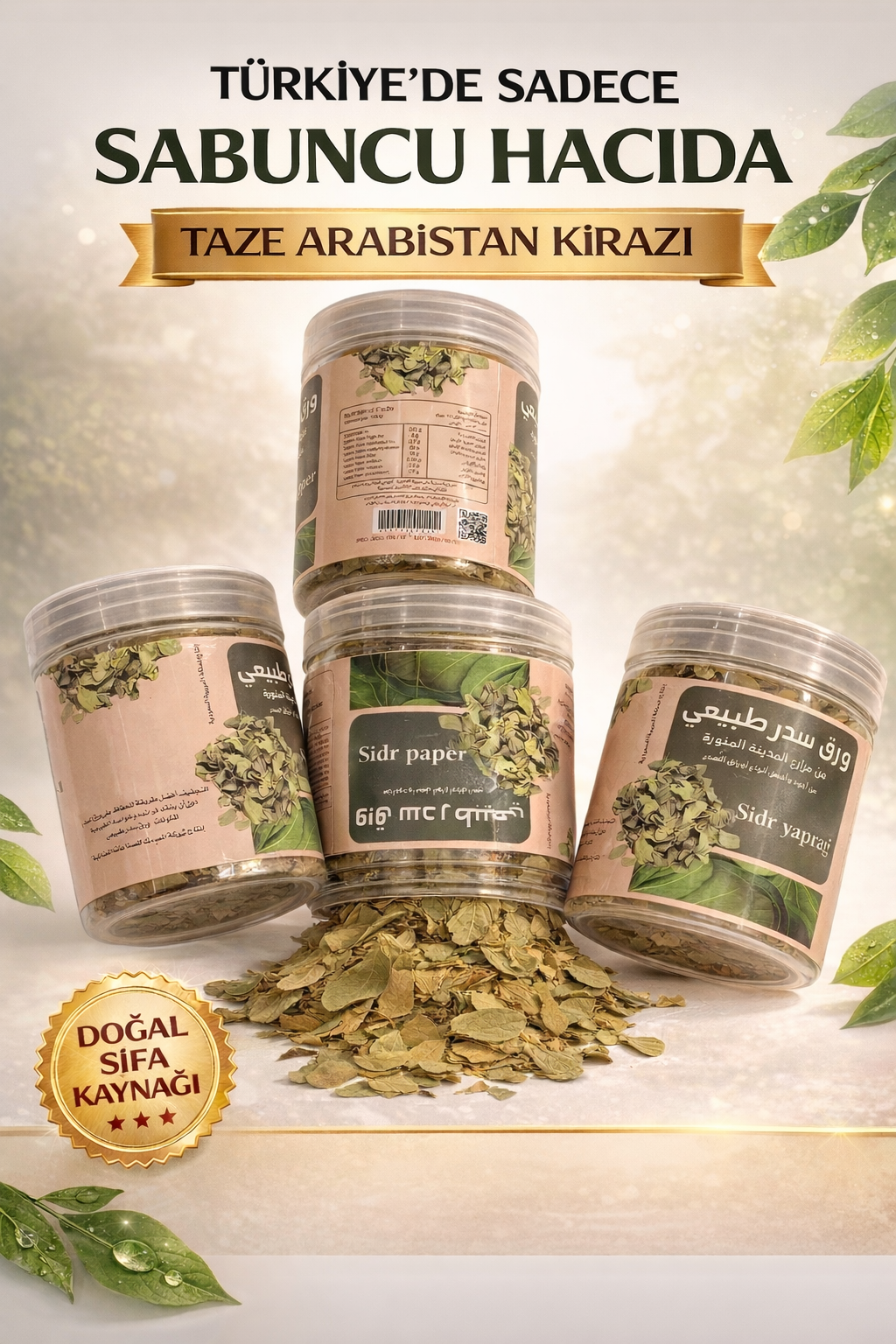 Sabuncu Hacı – Orijinal Sidr Yaprağı (Arabistan Kirazı) Taze Hasat Doğal Bitkisel Ürün